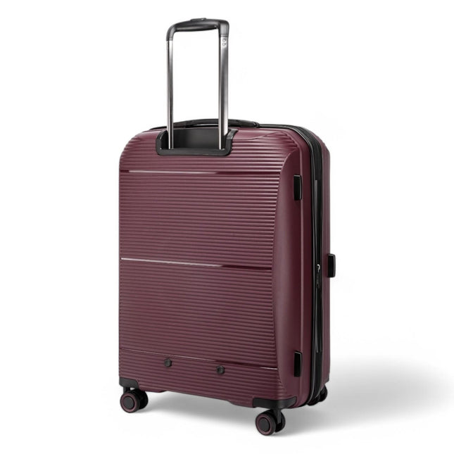 Expandable Hard Shell PP 8 Wheel Luggage Travel Cabin Holiday Bags Suitcase Set