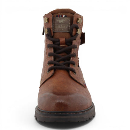 Mustang Men's Brown Faux Leather Winter Lace-Up Ankle Boots - M0021001