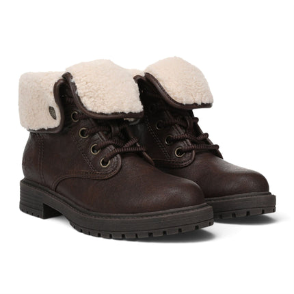 Blowfish Malibu Women's Brown Faux Leather Lace Up Winter Boots - Andy-Cozy