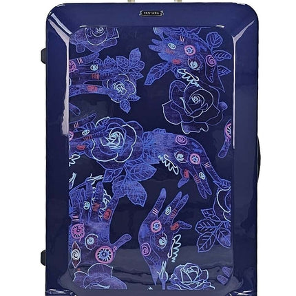 Hard Shell Flower Print Suitcase Luggage Set