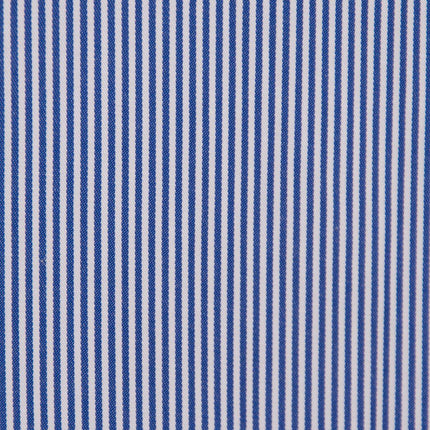 Mens Peaky Blinders Removable Collar Nehru Royal Blue Striped Collarless Shirt