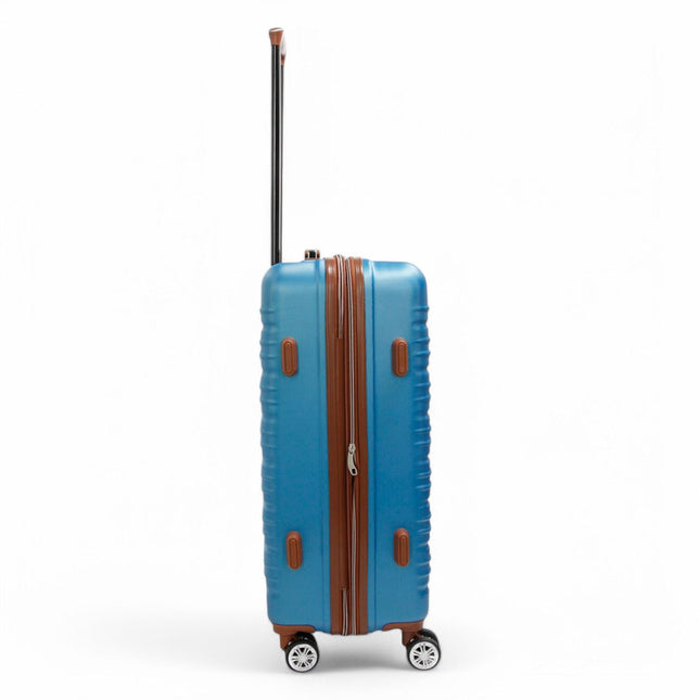 Expandable Hard Shell ABS Suitcase Set 8 Wheel Robust Travel Case Holiday Luggage
