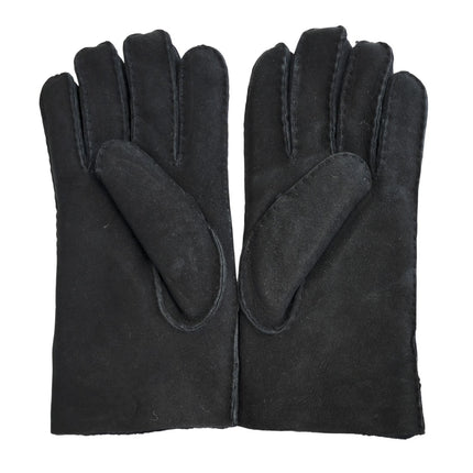Infinity Leather Mens Black Luxury Sheepskin Suede Leather Gloves
