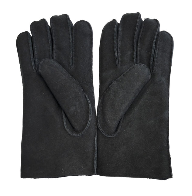 Infinity Leather Mens Black Luxury Sheepskin Suede Leather Gloves
