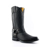 Grinders Mens Black Leather Cowboy Boot - Galveston