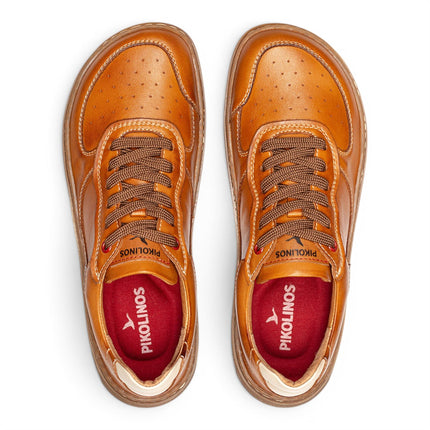 Pikolinos Tan Brown Leather Sneakers Trainer Barefoot Shoes - Aranjuez