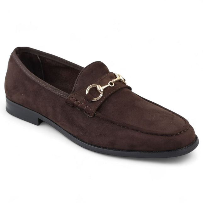 Men's Brown Suede Moccasin Leather Lined Loafers
