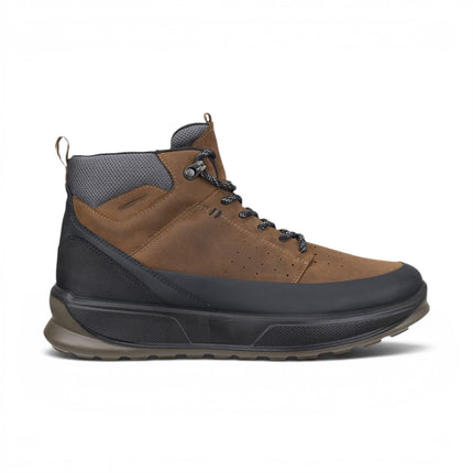 Ecco Men's Waterproof Black Tan Leather Outdoor Walking Boots - Byway 2.0