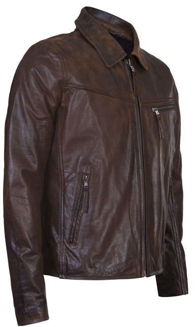 Men's Harrington Cow Hide Leather  Leather Jacket-Lima