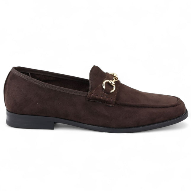 Men's Brown Suede Moccasin Leather Lined Loafers