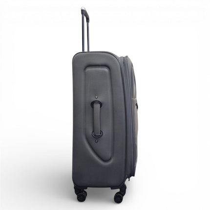 Soft Shell Lightweight Nylon Suitcase Set 4 Wheel Travel Case Holiday Bags