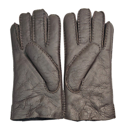 Infinity Leather Mens Brown Luxury Sheepskin Leather Gloves