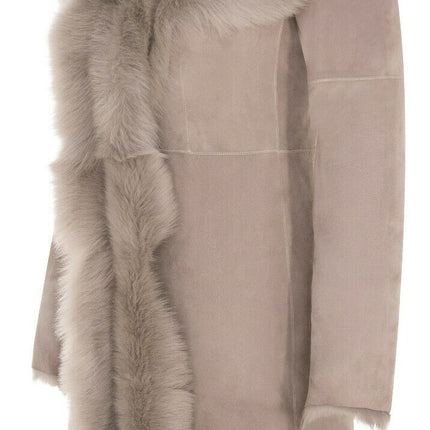 Womens Toscana Sheepskin Suede Trench Coat-Tbilisi