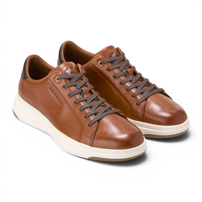 Cole Haan Men's GrandPro Luxe Mile Trainer Brown Leather Sneakers - C42753