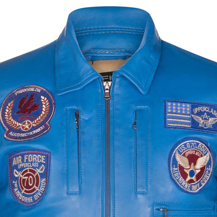 Mens Leather Air Force Bomber Jacket - Dublin