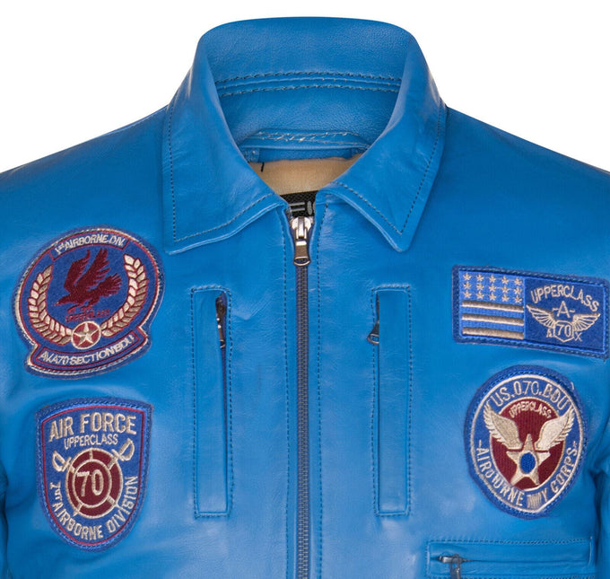 Mens Leather Air Force Bomber Jacket - Dublin