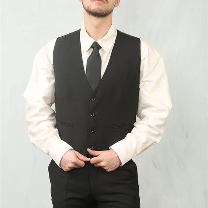 Men's Black 3 Piece Formal Classic Prom Suit Workwear