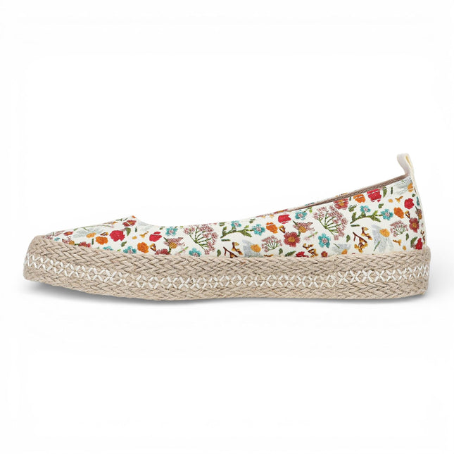 Blowfish Malibu Womens Floral White Ballet Flats Ballerina Casual Shoes - Benita