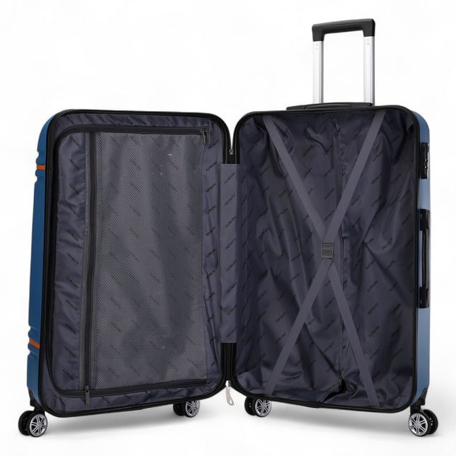 Hard Shell Modern Dual 4 Wheel Luggage Suitcase Set