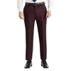 Men's Wine Suit Trouser Prince Of Wales Formal Trouser