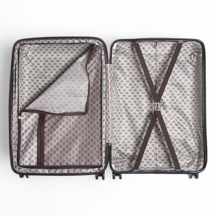 Strong Expandable Hard Shell Dual 4 Wheel Suitcase Set Print Luggage Cabin Travel Bag