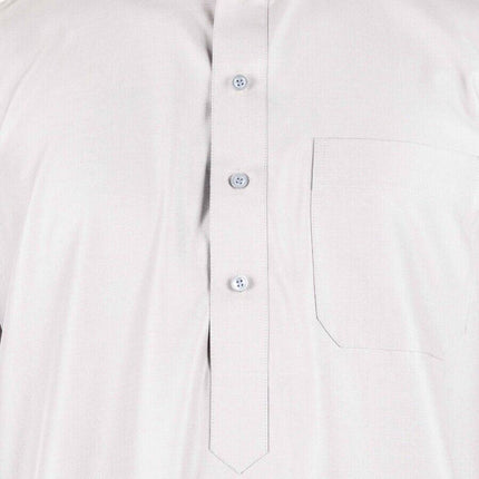 Mens Cream Thobe Jubba Saudi Islamic Arabic Eid Cotton Kaftan Jubbah Umrah Robe