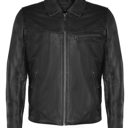 Men's Harrington Cow Hide Leather  Leather Jacket-Lima