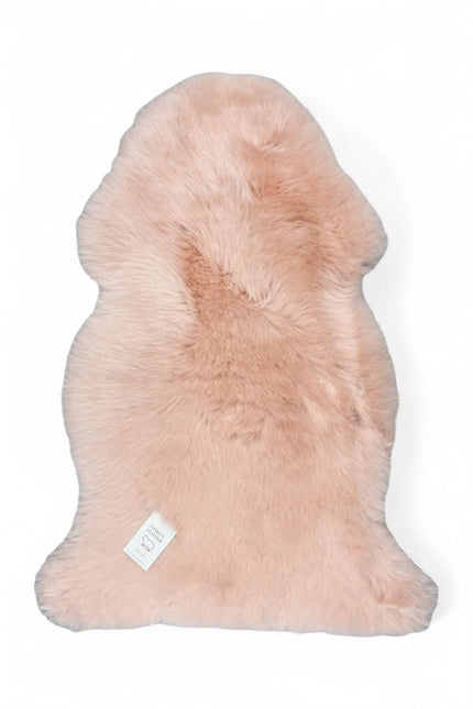Genuine Rosa Pink Sheepskin Natural Silky Soft Fluffy Real Wool Rug
