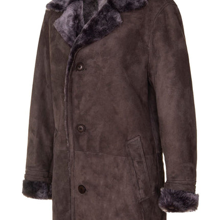 Mens Sheepskin Classic Car Coat-Avondale