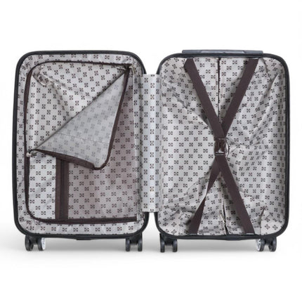 Hard Shell Printed Cabin 55 x 36 x 20 cm PP Suitcase Luggage Suitable for Easyjet, Ryanair