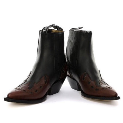 Grinders Unisex Leather Black Western Boots - Arizona Lo