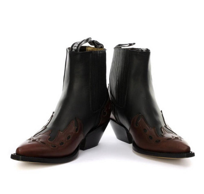 Grinders Unisex Leather Black Western Boots - Arizona Lo