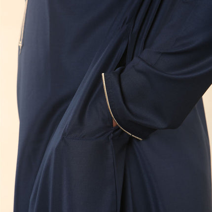 Men's Omani Eid Blue Thobe  Saudi Emirati Jubba Robe