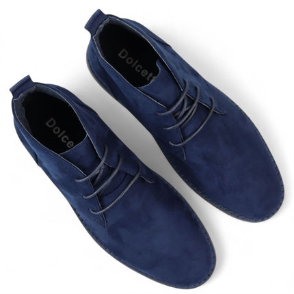 Men's Navy Premium Desert Style Suede Chukka Boots