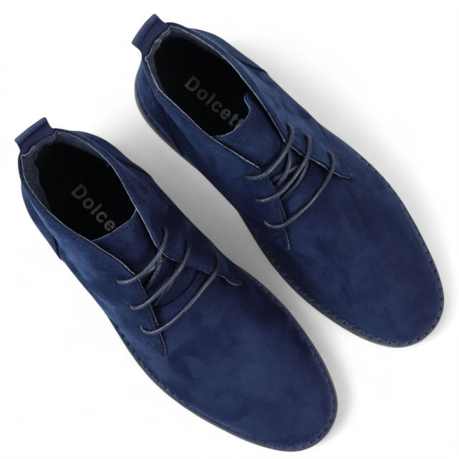 Men's Navy Premium Desert Style Suede Chukka Boots