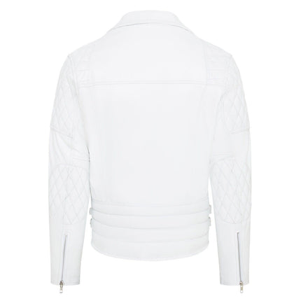 Mens Cowhide Leather Brando Biker Jacket - Garland