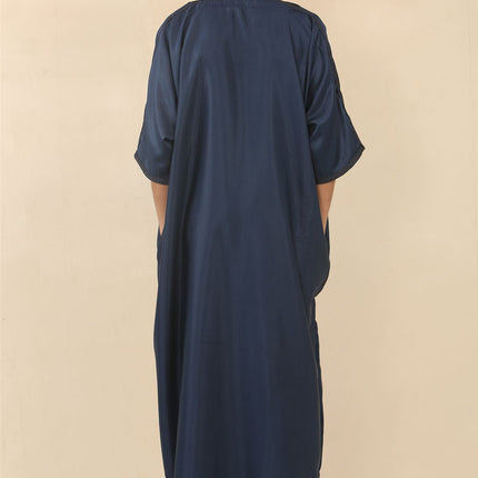 Kid's Boys Blue Moroccan Thobe Djellaba Jubba Robe Eid