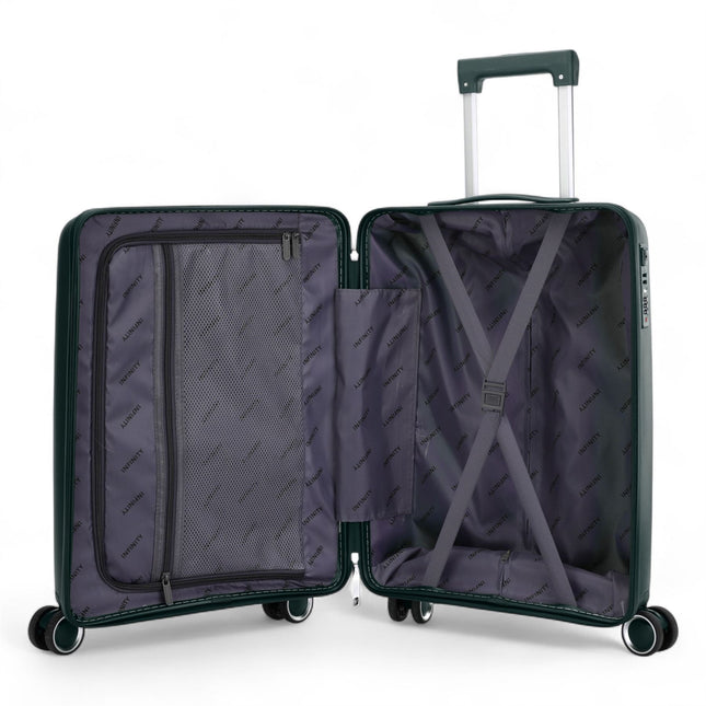 Robust Hard Shell Cabin Suitcase 37.5 x 20.5 x 55 cm TSA Luggage Suitable for Easyjet, Ryanair, Wizzair