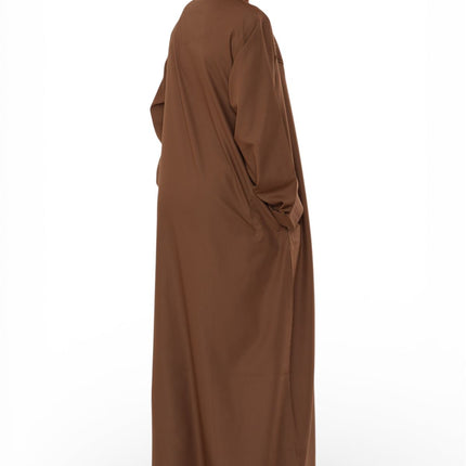 Kids Boys Eid Camel Brown Moroccan Jubba Robe Djellaba Ramadan Eid Thobe - K-HM11