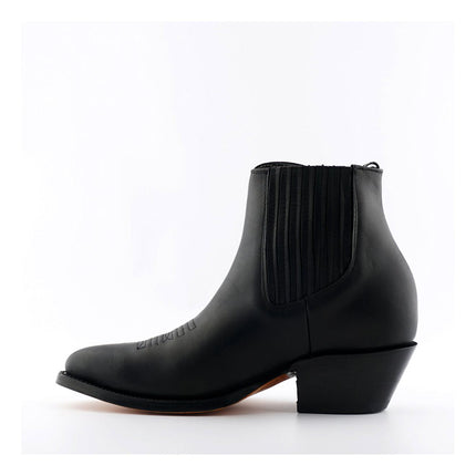 Grinders Unisex Black Western Ankle Boots - Maverick