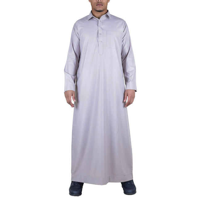 Mens Beige Thobe Jubba Saudi Ramadan Eid Islamic Kaftan Kaudara Arabic Jubbah