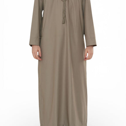 Men's Eid Beige Moroccan Thobe Robe Djellaba Ramadan Eid Jubba- HM10