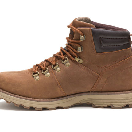 Caterpillar Mens Sire Waterproof Brown Sugar Leather Cat Work Boots
