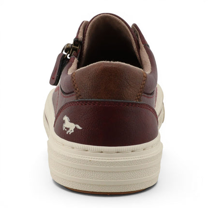 Mustang Women's Burgundy Faux Leather Trainer Sneaker Casual Shoes - M0112011