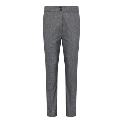 Women's Grey Three-Piece Tailored Fit Suit in Prince of Wales Check