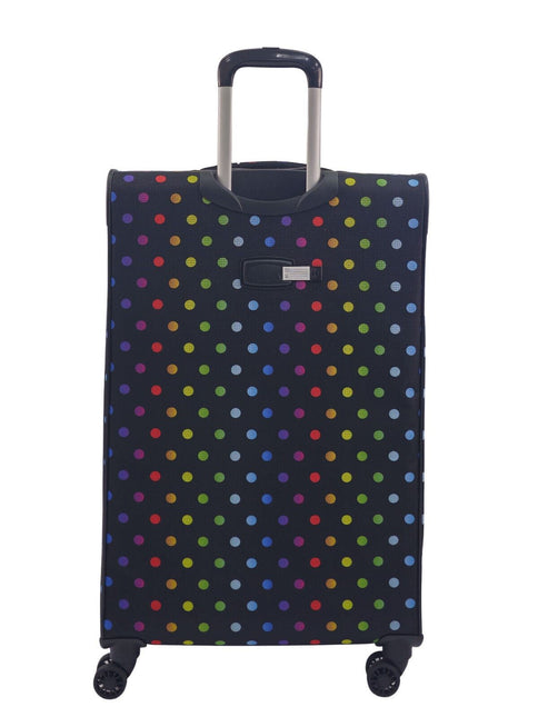 Lightweight Print Suitcases 8 Wheel Luggage Travel Soft Bags Set