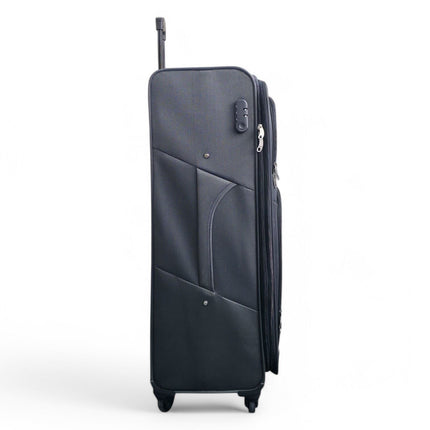 Expandable Soft Shell 4 Wheel Luggage Travel Cabin Suitcase Set Holiday Bags