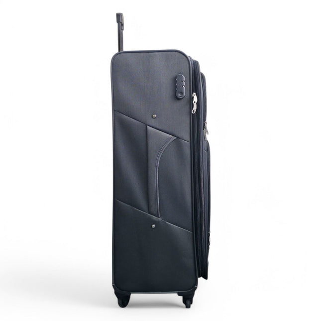 Expandable Soft Shell 4 Wheel Luggage Travel Cabin Suitcase Set Holiday Bags