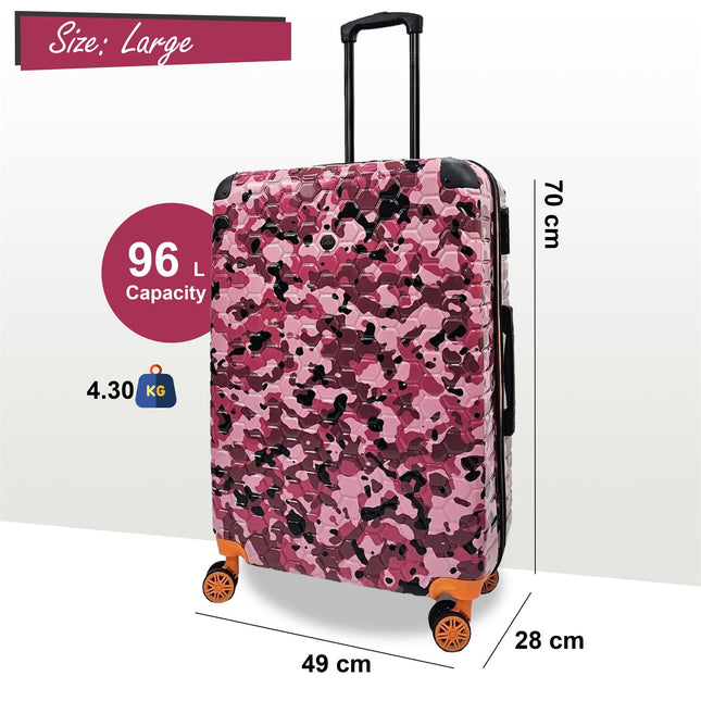 Hardshell Camo Robust ABS Suitcase Set