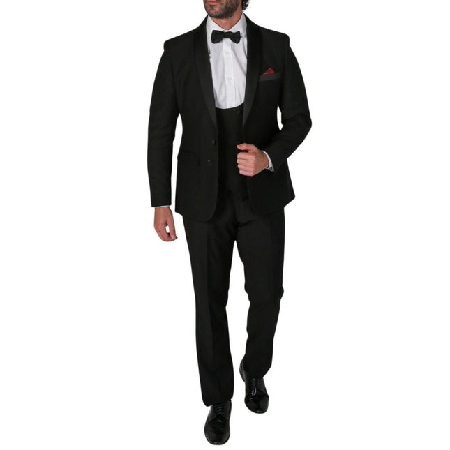Men's Black 3 Piece Tuxedo Suit